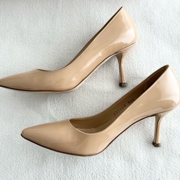Sergio Rossi Mid-Heel Patent Calfskin Pump Blush 34.5 - Picture 4 of 15